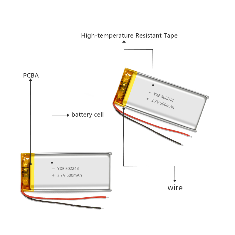3.7 V Li-ion Battery 502248-500mah